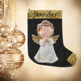 Weihnachtsgel mit Namen, Gold Großer Weihnachtsstrumpf