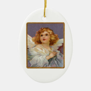 Weihnachtsgel-Ornament Keramikornament