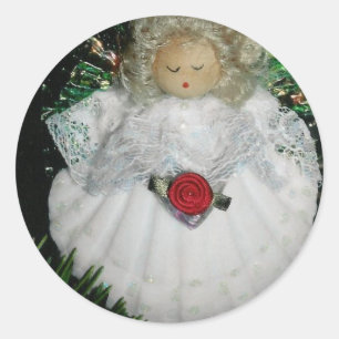 Weihnachtsgel Runder Aufkleber
