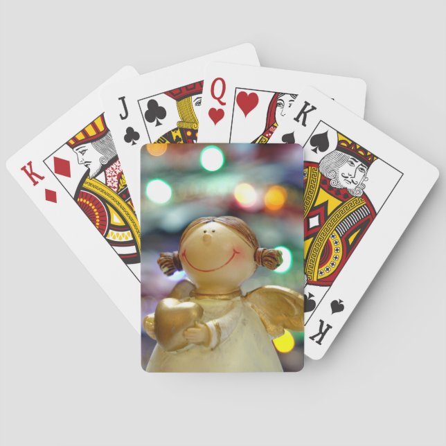 Weihnachtsgel Spielkarten (Rückseite)