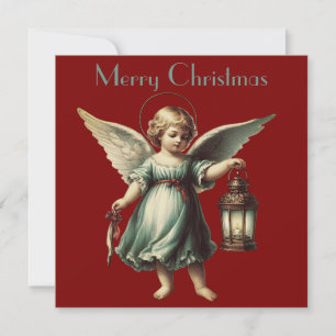Weihnachtsgel und Lattern Karte