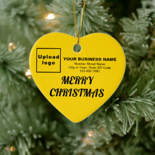 Weihnachtsgelbe Herzform Keramik Ornament