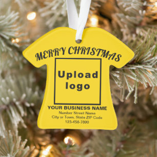 Weihnachtsgelber T - Shirt Form Acryl Ornament