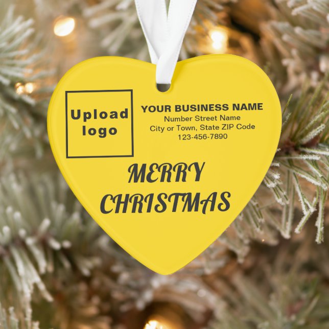 Weihnachtsgelbes Herz Akronylic Ornament (Baum)
