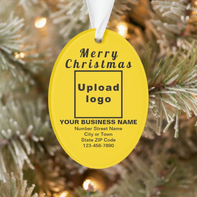 Weihnachtsgelbes ovales Acryldekor Ornament (Baum)