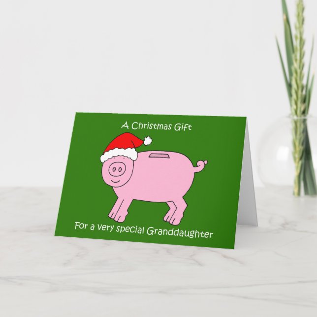 Weihnachtsgeld-Geschenk für Großtochter Karte (Vorderseite)