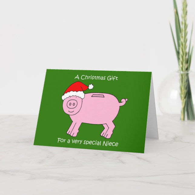 Weihnachtsgeld-Geschenk für Nichte Karte (Vorderseite)