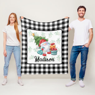 Weihnachtsgenom-Illustration Fleecedecke