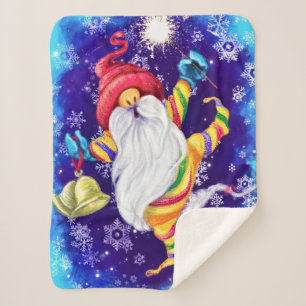 Weihnachtsgenom mit Bells Baby Sherpa Blanket Sherpadecke