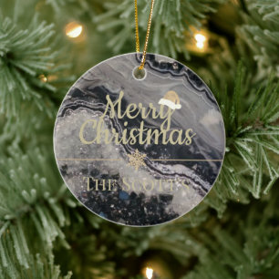 Weihnachtsgeode Keramik Ornament