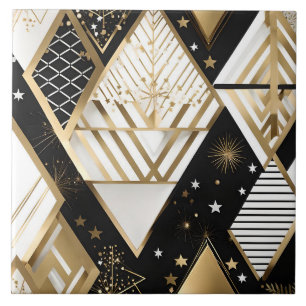 Weihnachtsgeometrische Formen Fliese