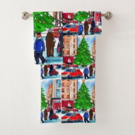 Weihnachtsgeschäft Badhandtuch Set