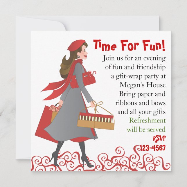 Weihnachtsgeschäft Einladung (Vorderseite)