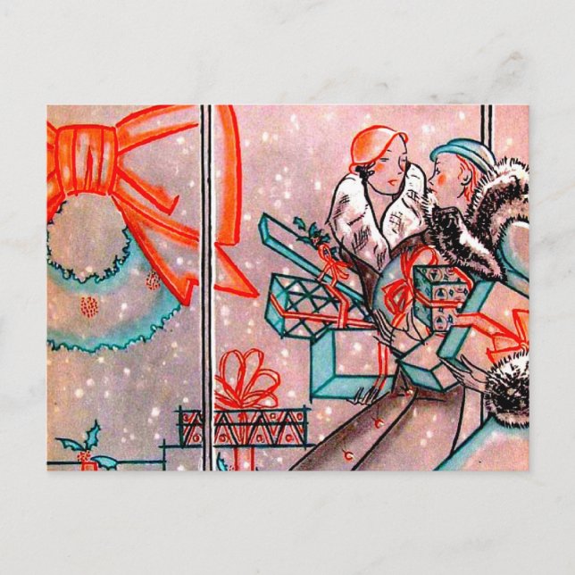 Weihnachtsgeschäft Feiertagspostkarte (Vorderseite)