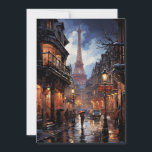 Weihnachtsgeschäfte in Paris Feiertagskarte<br><div class="desc">Paris im Regen,  während Sie Ihre Weihnachtsgeschäfte machen.</div>
