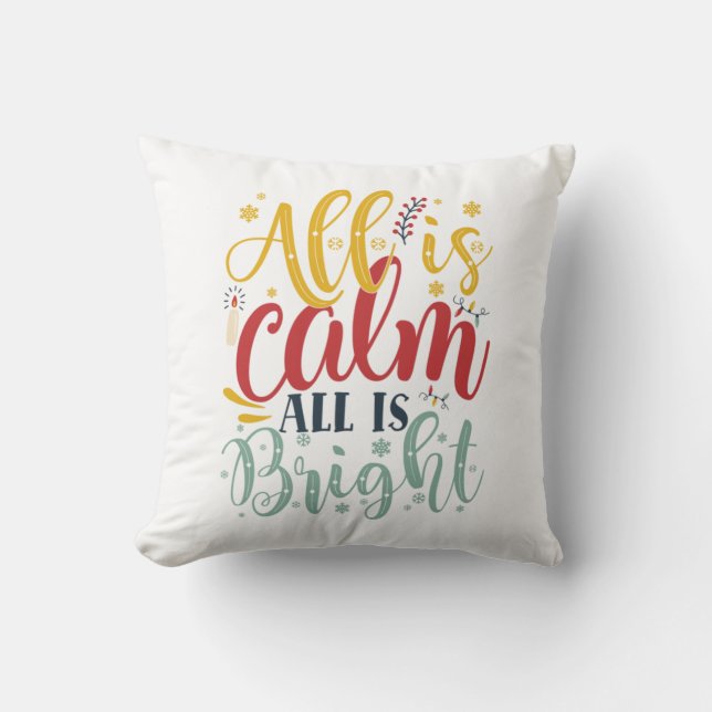 Weihnachtsgeschenk | Alles ist ruhig, alles ist he Kissen (Vorderseite)