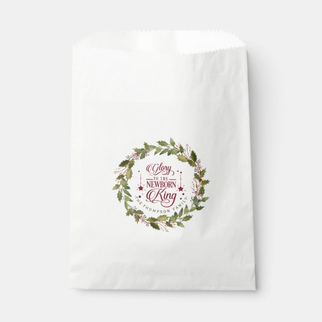 Weihnachtsgeschenk an die New Geboren King Monogra Geschenktütchen (Vorderseite)