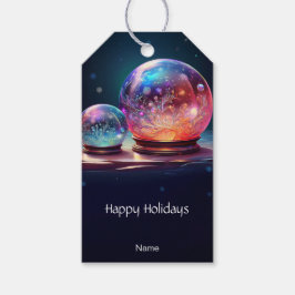 Weihnachtsgeschenk-Anhänger Kristall-Schneebälle Geschenkanhänger
