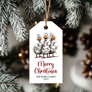 Weihnachtsgeschenk-Anhänger Lustige Verrückte Gäns Geschenkanhänger