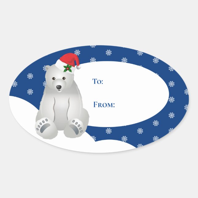 Weihnachtsgeschenk-Aufkleber Ovaler Aufkleber (Vorderseite)