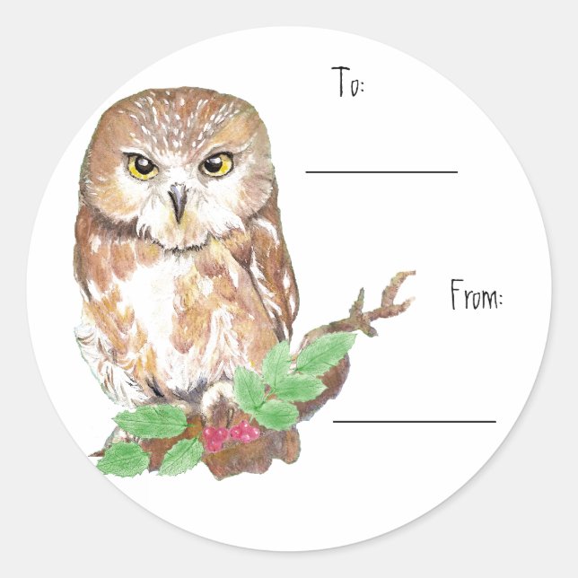 Weihnachtsgeschenk-Aufkleber Runder Aufkleber (Vorderseite)