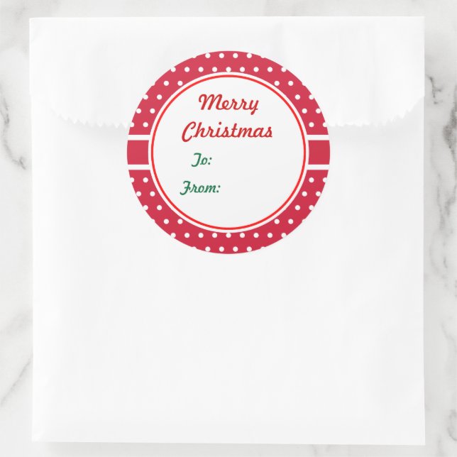 Weihnachtsgeschenk-Aufkleber Runder Aufkleber (Tasche)