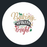 Weihnachtsgeschenk | Backbriefe hell Runder Aufkleber<br><div class="desc">Weihnachtsgeschenk | Backbriefe hell</div>