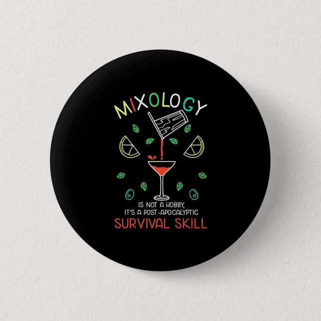 Weihnachtsgeschenk | Barkeeper Mixologe Button (Vorderseite)
