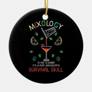 Weihnachtsgeschenk Barkeeper Mixologe Keramik Ornament