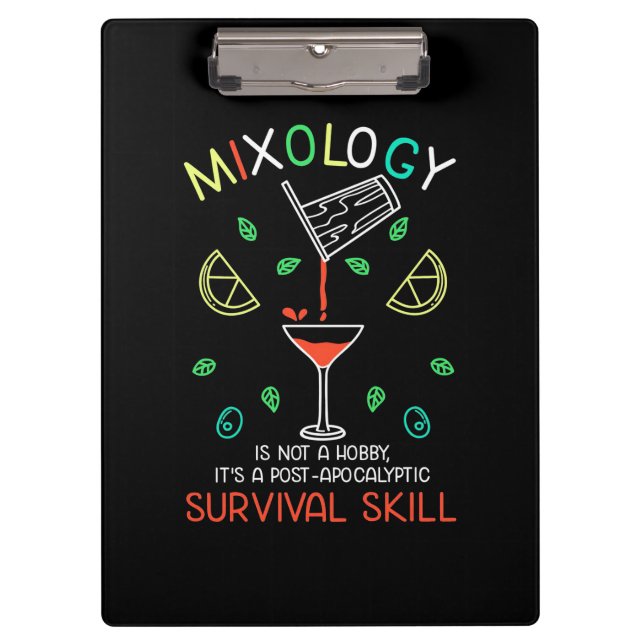 Weihnachtsgeschenk | Barkeeper Mixologe Klemmbrett (Vorderseite)