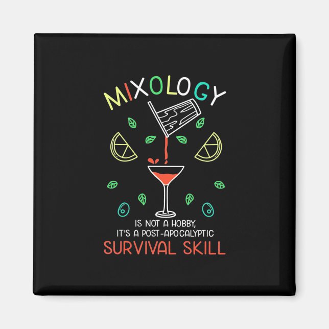 Weihnachtsgeschenk | Barkeeper Mixologe Magnet (Vorne)