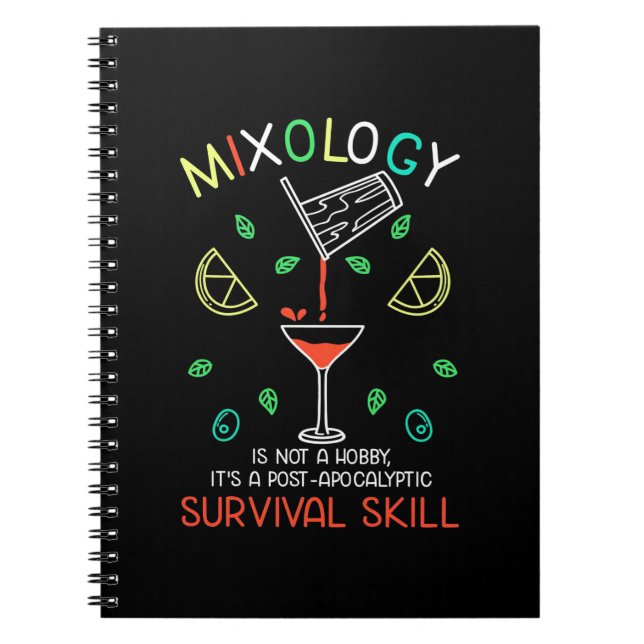 Weihnachtsgeschenk | Barkeeper Mixologe Notizblock (Vorderseite)