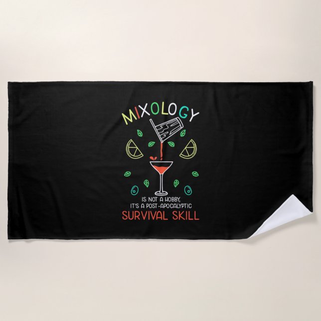 Weihnachtsgeschenk | Barkeeper Mixologe Strandtuch (Vorderseite)