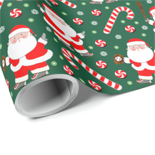 Weihnachtsgeschenk Baseball Geschenkpapier