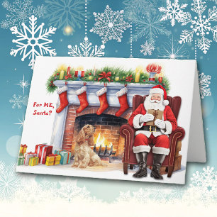 Weihnachtsgeschenk-Buff-Cocker-Spanierin-Hundeschl Feiertagskarte