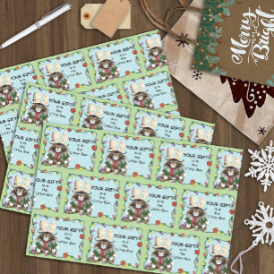 Weihnachtsgeschenk Cat Green Funny Seidenpapier