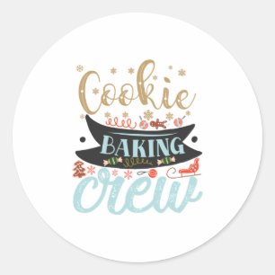 Weihnachtsgeschenk   Cookie Baking Crew Runder Aufkleber
