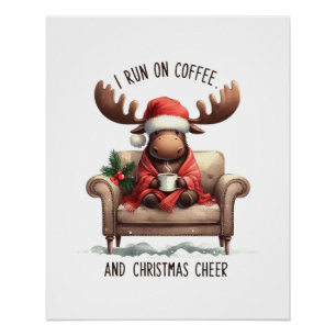 Weihnachtsgeschenk, das ich auf Kaffee laufe Poster
