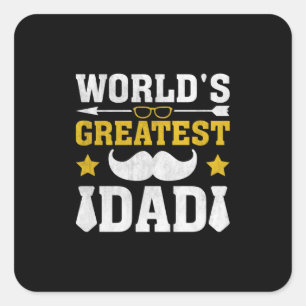 Weihnachtsgeschenk   Der größte Vater der Welt Quadratischer Aufkleber