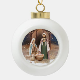 Weihnachtsgeschenk der Krippe Keramik Kugel-Ornament