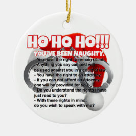 Weihnachtsgeschenk der Polizei Keramik Ornament