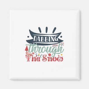 Weihnachtsgeschenk Durch den Schnee schlängeln Magnet
