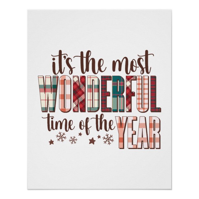 Weihnachtsgeschenk Es ist die wunderbarste Zeit de Poster (Vorderseite)