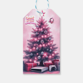 Weihnachtsgeschenk-Etikett für Gamer Geschenkanhänger