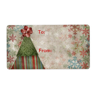 Weihnachtsgeschenk etikettiert personalisierten