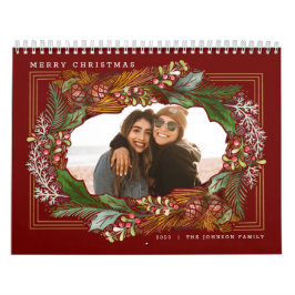 Weihnachtsgeschenk Foto Rot Grün Kalender