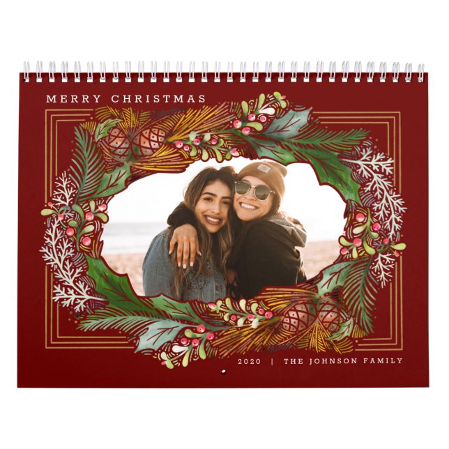 Weihnachtsgeschenk Foto Rot Grün Kalender (Titelbild)