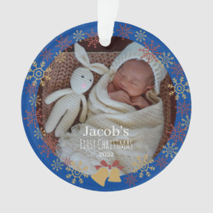 Weihnachtsgeschenk Foto Schneeflocke Keramik Ornam Ornament
