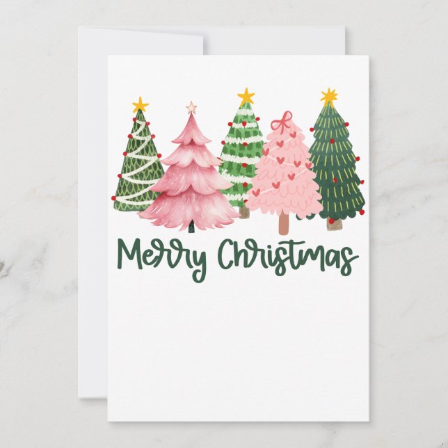 Weihnachtsgeschenk Frohe Weihnachtsbaum Einladung (Vorderseite)