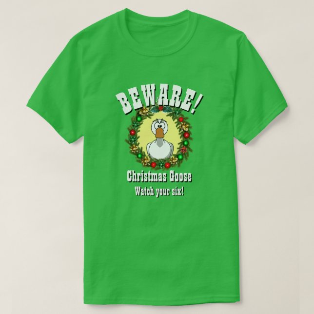 Weihnachtsgeschenk Funny Novelty CHRISTMAS GOOSE T-Shirt (Design vorne)